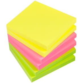 Notis Info Brilliant Sticky Notes 75x75 mm neon 6 block
