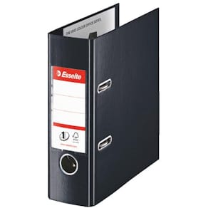 Brevordner ESSELTE No1 A5 75mm sk. Sort