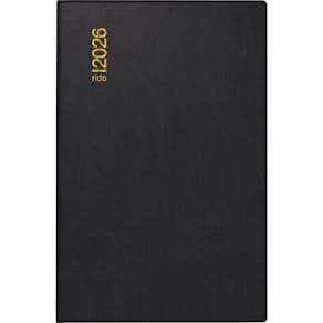 Taschenkalender RIDO Industrie II 2026, Kunststoff, schwarz