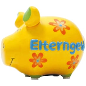 Spardose KCG Elterngeld, Schwein, klein, gelb