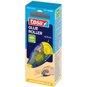 Kleberoller tesa ecoLogo Nachfüllroller, ablösbar, blau, 14 m x 8