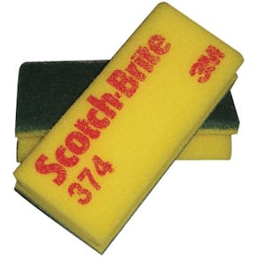 Rengöringssvamp ScotchBrite Grön, slipmedel, 70x150mm, 10/fp
