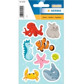 Herma stickers Magic little sea animals silk (1) 10st