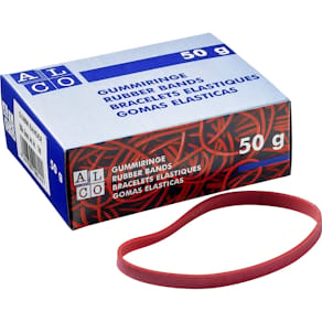 Gummiband Läufer Rondella, 100-5mm, 50 g, rot