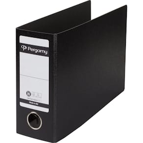 Ordner Pergamy, karton, A5 liggend, rug 8 cm, zwart