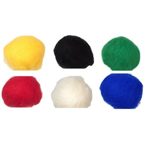 Kardad ull 250g röd