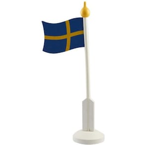 Bordsflagga Svenska flaggan med fot 37cm