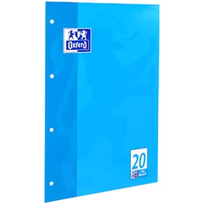 Schulblock Oxford Optik Paper, A4, 50 Blatt, blanko (Lin. 20), 4‑