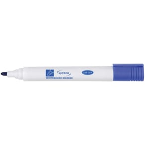Whiteboardpenna LYRECO drywipe rund blå