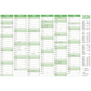 Tischkalender RNK, 2026, A4 quer, grün