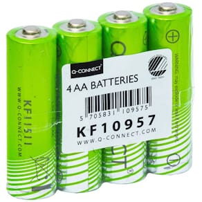 Batterie Q-CONNECT AA/LR6, 4 St., Nordic Swan, grün