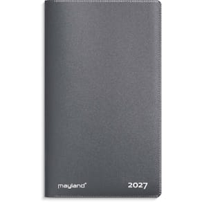 Månedskalender Mayland Index Mini 84 x 138 mm 2027, grå, FSC