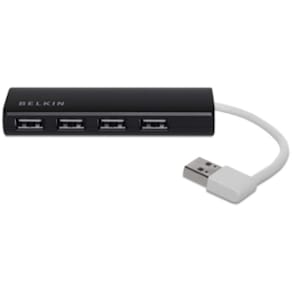 Belkin Ultra-Slim Travel - Hubb - 4 x USB 2.0 - skrivbordsmodell