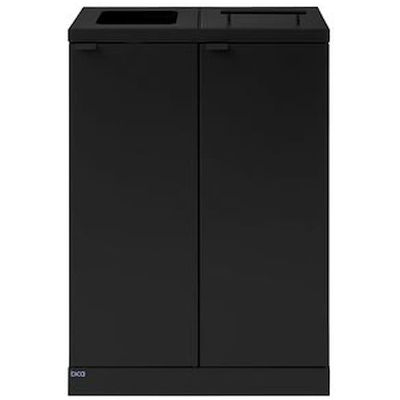 Avfallsbeholder BICA 874 2x65 sort