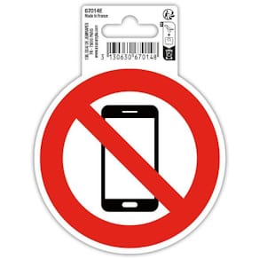 Skylt EXACOMPTA Inga mobiltelefoner PVC