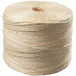 Snor, 2,5 mm, rullelængde: 420.00 m sisal, gul brudstyrke