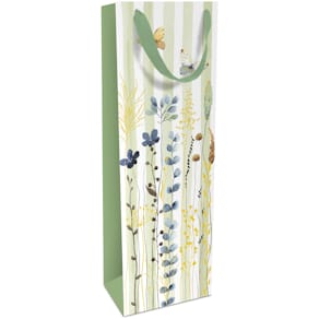 Flaschentragetasche BRAUN+COMPANY Blumenwiese, grün