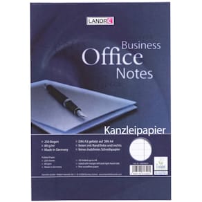 Kanzleipapier LANDRE, A3 auf A4, liniert, beidseitiger Rand, 250 