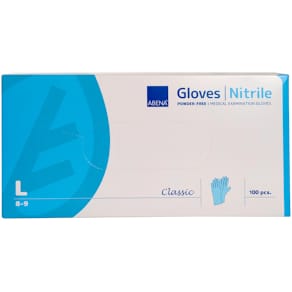 Nitrilhandske puderfri Classic L 100/fp