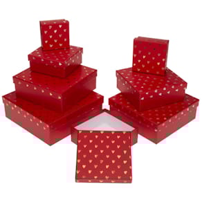 Geschenkkarton OUT OF THE BLUE Shiny Hearts, sortiert