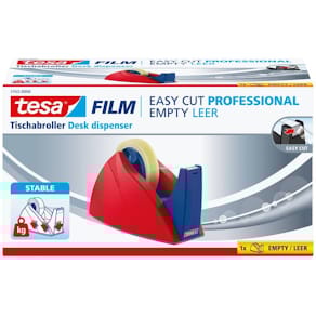 Tischabroller tesa Easy Cut, rot/blau, 66m x 25mm