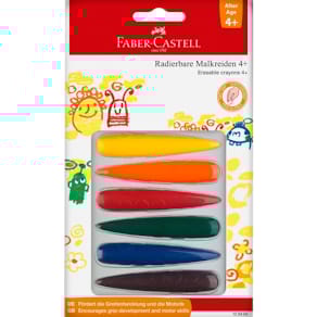 Wachsmalkreide Faber-Castell 4+ Finger, 6 St., sortiert