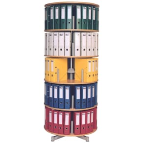 Ordnerdrehsäule REEF, 5 Etagen, buche