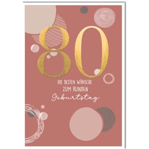 Geburtstagskarte Zahl Jumbo 80