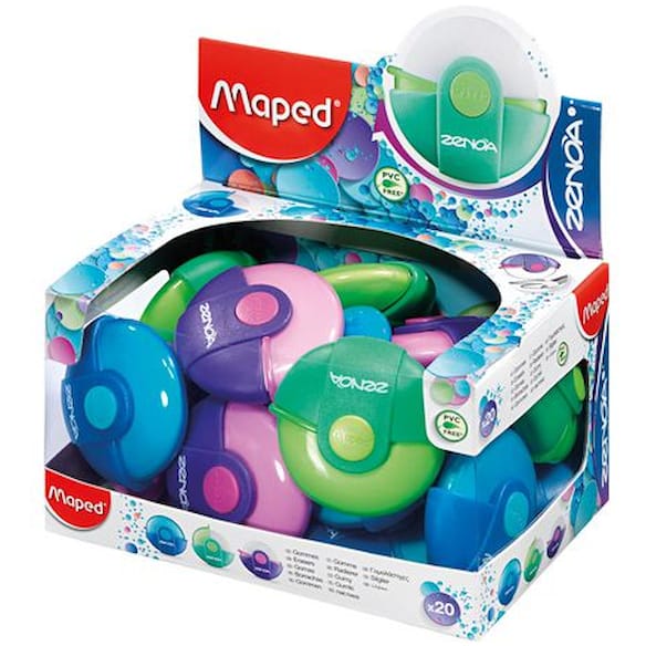 Viskelær MAPED Zenoa m/lokk ass farger 20st