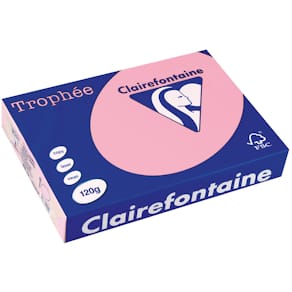 Gekleurd papier Clairefontaine Trophée Pastel, A4, 120 g, roze,  