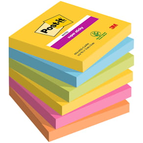 Haftnotizblock Post-it Super Sticky Carnival Collection, 76 x 76 