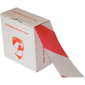 Absperrband SMARTBOX PRO Flatterband, rot/weiß