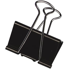 Foldbackclip Q-CONNECT, zwart, 19 mm, doosje van 10 stuks