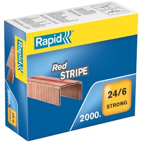 Heftklammern Rapid Red Stripe, 24/6, galvanisiert