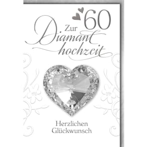 Glückwunschkarte Diamanthochzeit