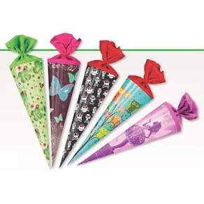 Schultüte Nestler 5351962, rund, 35 cm, Motive sortiert