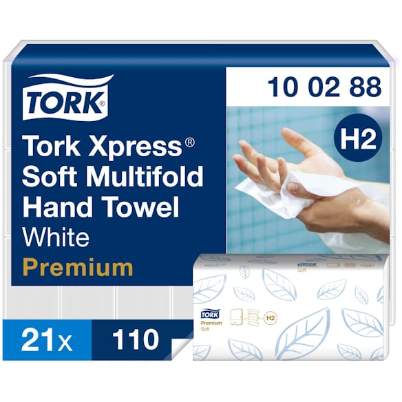 Tørkeark TORK Premium M myk 2L H2(110) 21frp