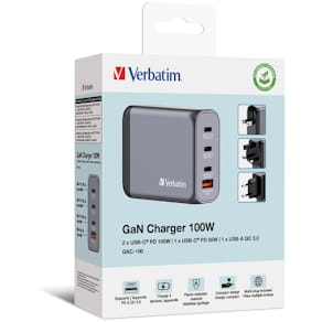 Netzladegerät Verbatim, 1x USB-A/3x USB-C