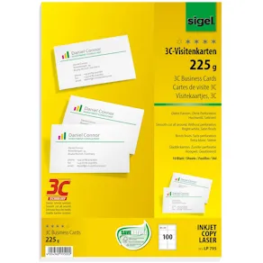 Visitkort Sigel 3C 225g 100st