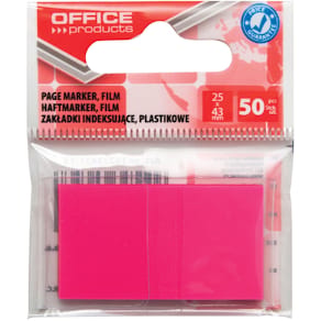 Indextabs, 25 x 43 mm, ophangzakje van 50 tabs, roze