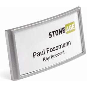 Kongresmærker Durable Classic magnet 30x65 mm, hvid, 10 stk