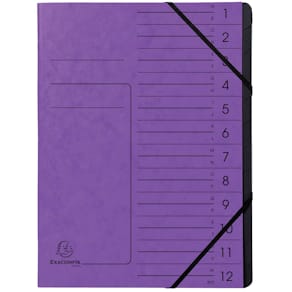 Ordnungsmappe EXACOMPTA, 12-teilig, violett, A4