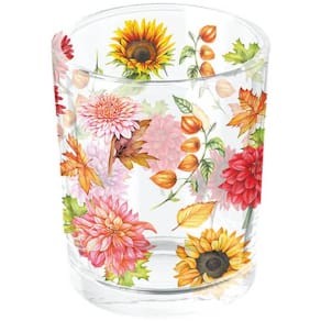 Teelichthalter AMBIENTE Herbstblüte, Glas, bunt, rund, 100 ml