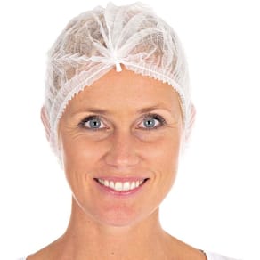Hårnet mop cap non-woven one-size, hvid, 1000 stk