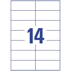 Universaletiketten Avery Zweckform, 105 x 42,3 mm, weiß