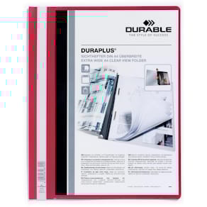 Snelhechtmap Durable Duraplus, rood, personaliseerbaar