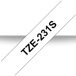 Brother TZe231S2 - Svart på vitt - Rulle (1,2 cm x 4 m) 1 rulle
