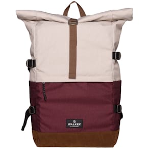 Schulrucksack Walker Concept Roll Up Two, popcorn/maroon