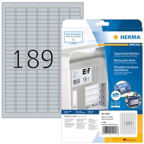Folienetiketten HERMA, 10x25, silber