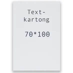 Textkartong 70x100cm matt Vit, 5/fp